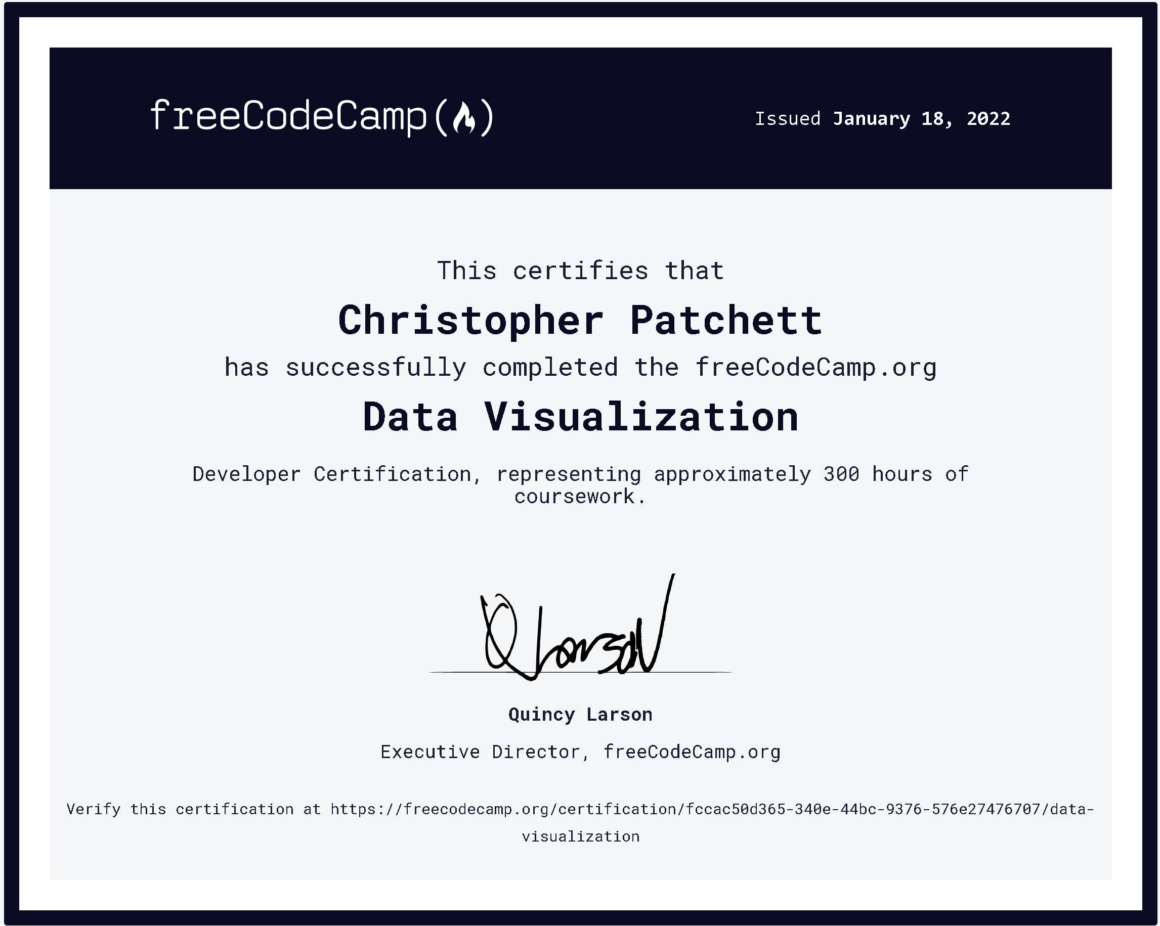 Data Visualisation Certification